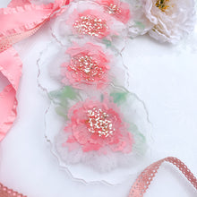 Load image into Gallery viewer, Wispy Rose- handmade unique one of a kind Rose flower resin coasters set of 4 for holiday gift, gift for her, drink coaster, wedding gift, holiday gift, resin art, jewelry tray, jewelry display